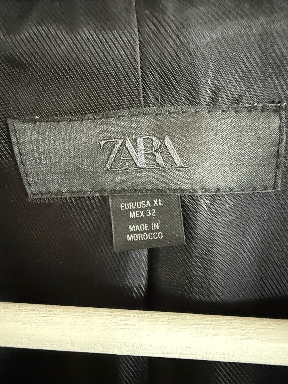 🐝 NWOT 🐝 Zara Gray Plaid Double-Breasted Pea Coat - Picture 2 of 6